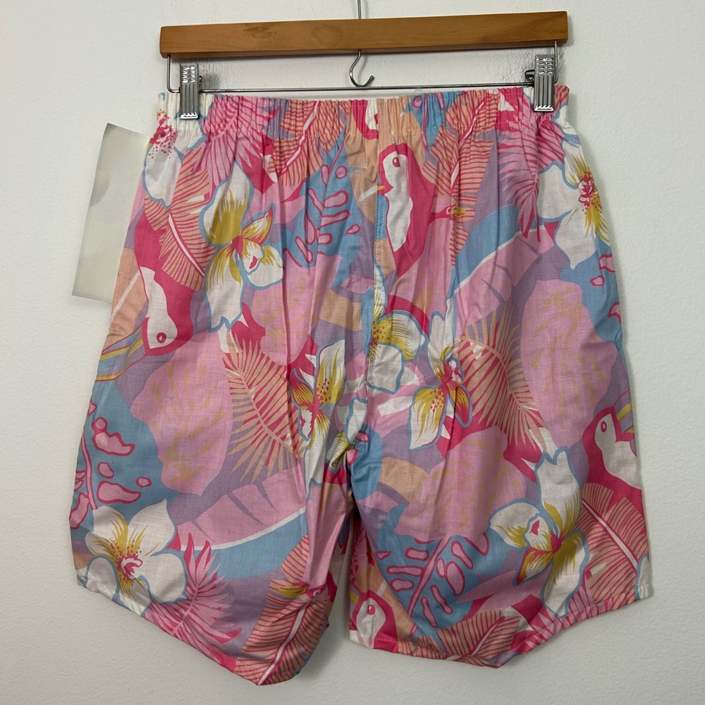 Vintage Hamwear Mens Medium Tropical Toucan Floral Cotton Boxer Shorts NWT USA - Picture 2 of 8